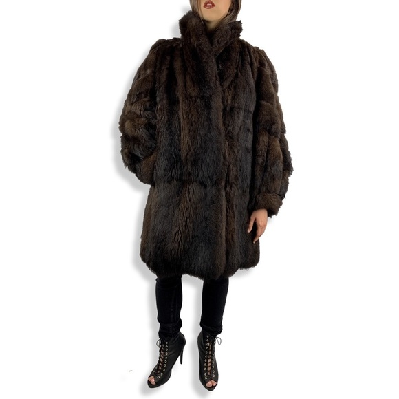 ❌SOLD❌1950’s BENIOFF’S balloon sleeves marten fur coat - Picture 2 of 8